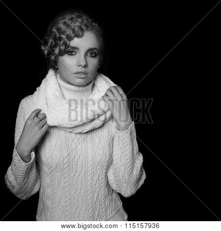 portrait of a beautiful young blonde woman