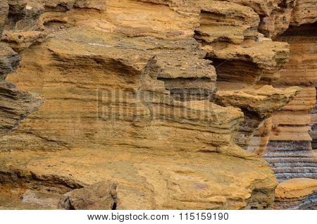 Volcanic Rock Basaltic Formation in Gran Canaria