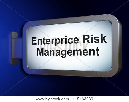 Finance concept: Enterprice Risk Management on billboard background