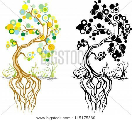 Stylized Green Tree