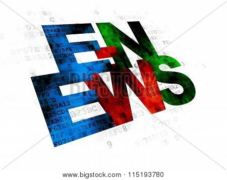 News concept: E-news on Digital background