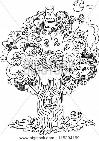 Coloring tree with owls