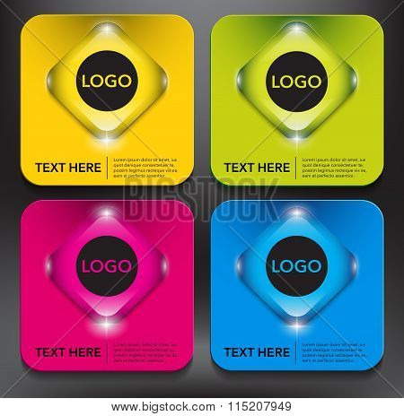 Abstract vector banners set of 4.