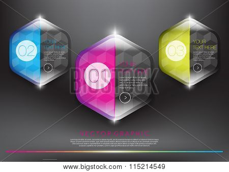 Abstract vector banners set of 3.