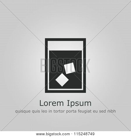 Whiskey Glass On Grey Background