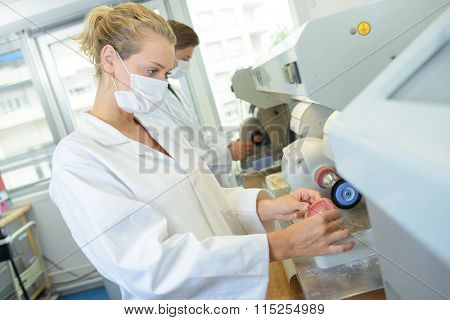 working on a denture
