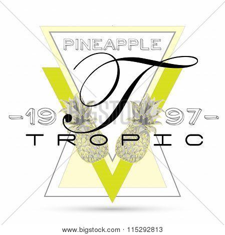 Chic vector tropic print bright color