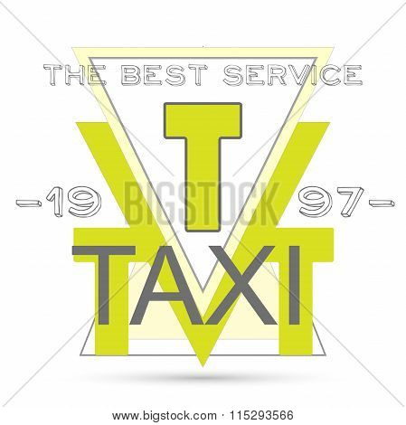Retro style template taxi poster vector