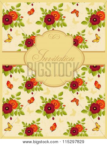 Vintage Invitation Card