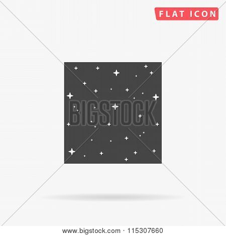 Starry night simple flat icon