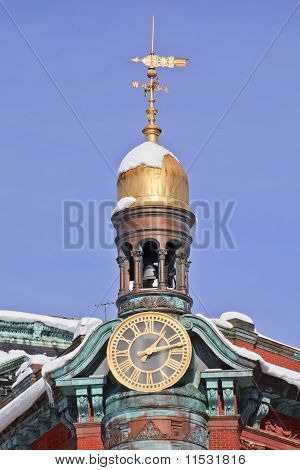 Sun Trust épület kupola Weather Vane 15 Avenue New York Avenue, miután a hó Washingtonban