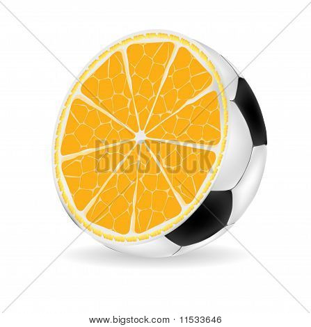 Orange Kugel-Vektor-Illustration