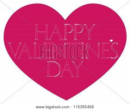 Happy Valentines Day lettering typography.