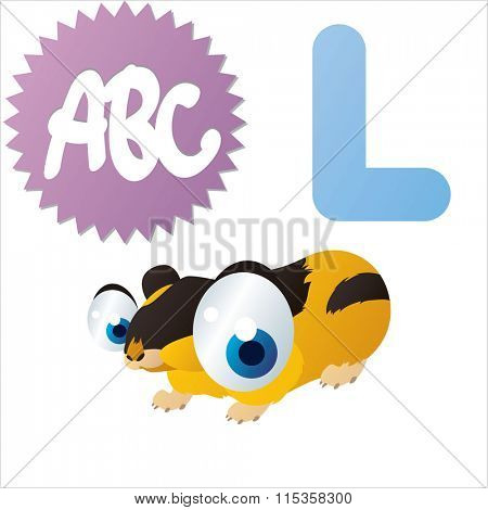 funny comic reading animals abc: L is for Lemming