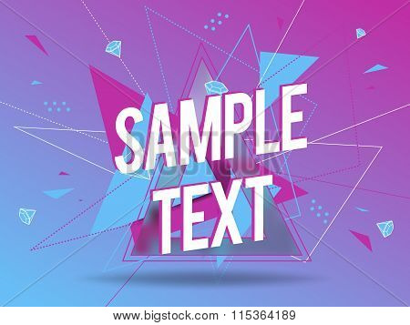 Abstract Geometric  Colorful Vector Background.
