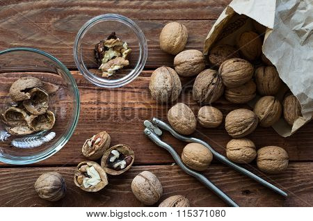 Walnuts On The Table