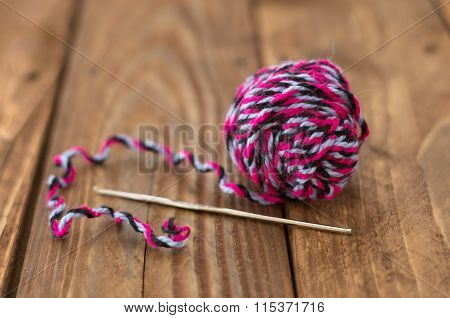 the skein of colorful thread