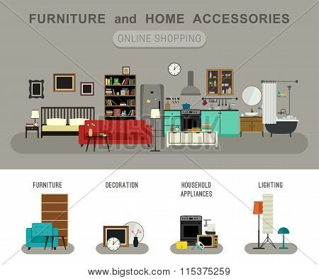 Furniture and home accessories banner.