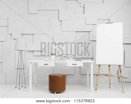 Workshop With An Easel
