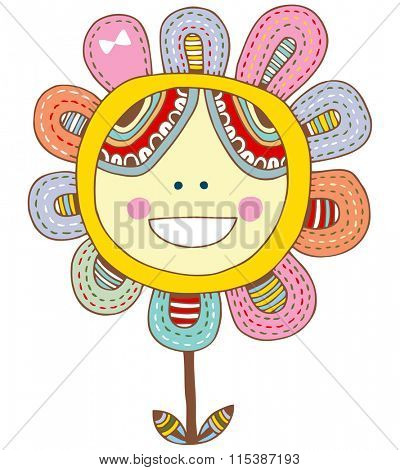 Cute flower with a big smile.