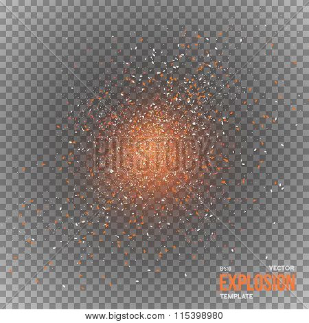 Vector Confetti Explosion Special Effect Isolated on Transparent