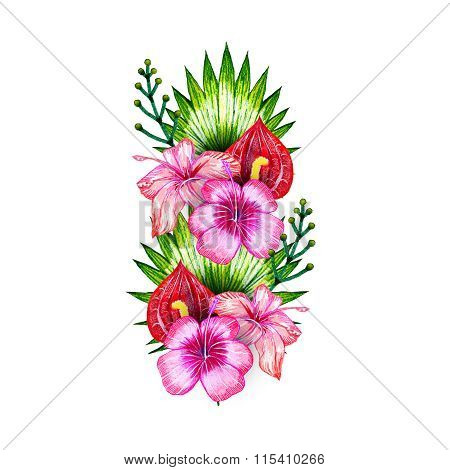 Flower Exotic Tropical Composition