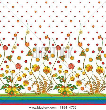 Vertical seamless patterns collection with floral texture for clothes, bedclothes, Bridal, Valentine's day, greeting cards or Birthday Invitations, fabric or paper print.