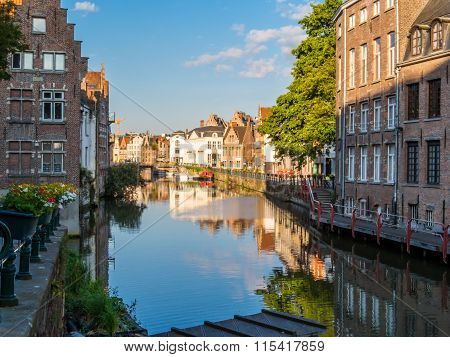 The historic center of Ghent, Belgium