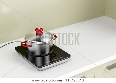 Induction Cooktop And Cooking Pot