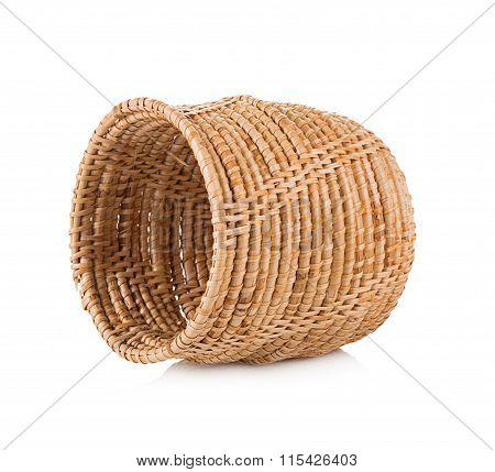 Closeup basket isolated on white background. basket