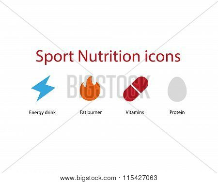 Sport nutrition icons