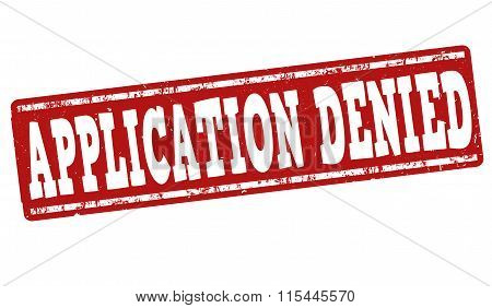 Application Denied Stamp