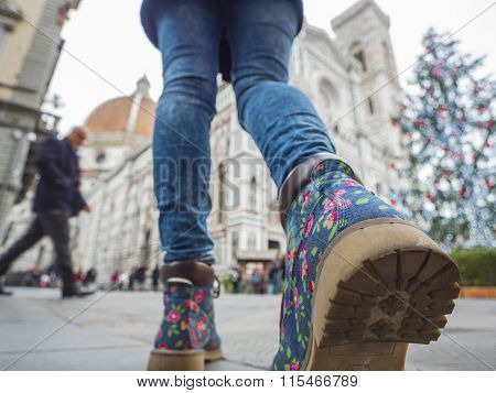 Florence Cathedral boots woman Christmas