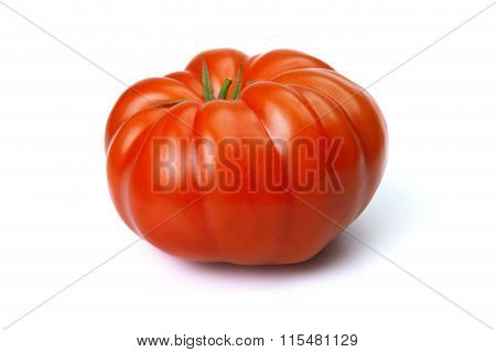 Fresh delicious Beef Big Tomato. Isolated on white background.