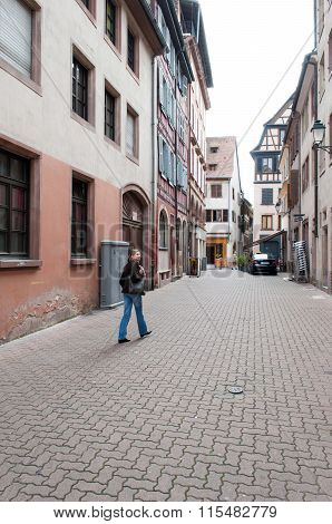 Young Woman In The Rue Des Dentelles