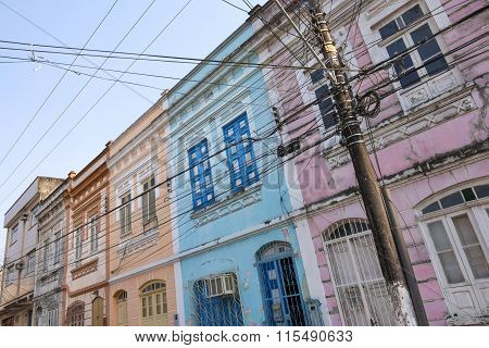 Colorful Residential Building In Manaus, Brazil