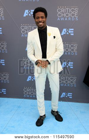 LOS ANGELES - JAN 17:  Shameik Moore at the 21st Annual Critics Choice Awards at the Barker Hanger on January 17, 2016 in Santa Monica, CA