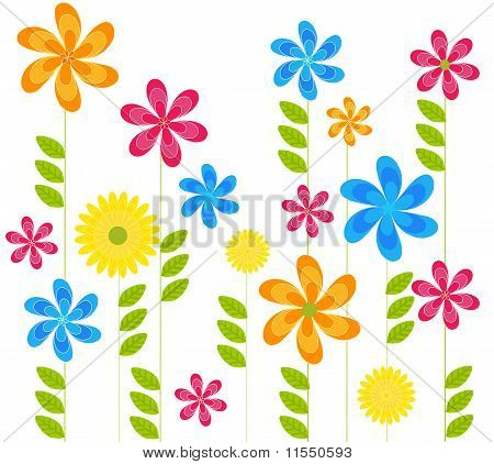 Primavera astratto sfondo floreale. Vector.