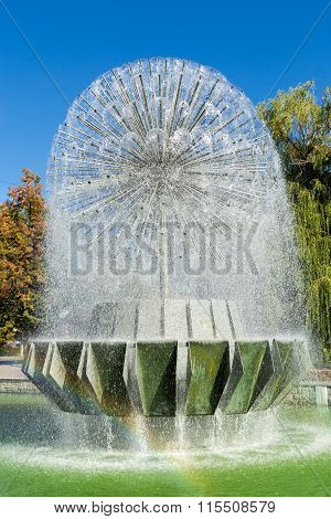 Fountains on Lenin Street. Lipetsk. Russia