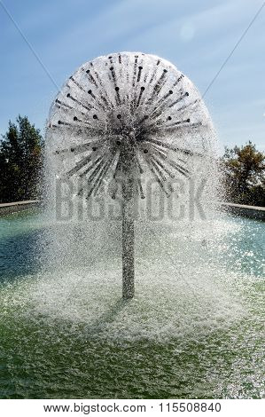 Fountains on Lenin Street. Lipetsk. Russia