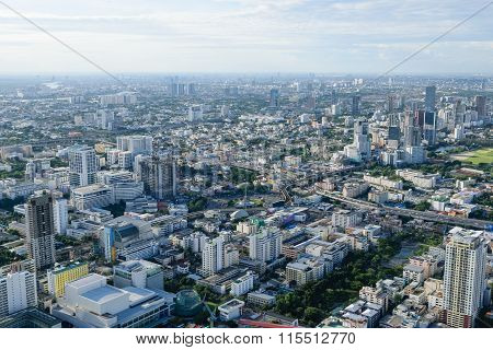 High Point View On Bangkok Thailand.