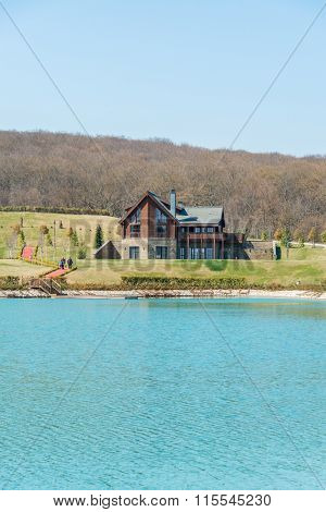 Quba - MARCH 26, 2015: Quba Rixos Hotel on March 26 in Azerbaijan, Quba. Quba Rixos Hotel is luxury hotel in northern Azerbaijan