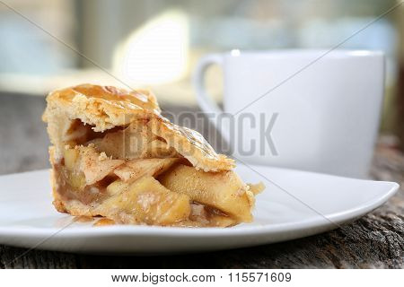 Slice of apple pie