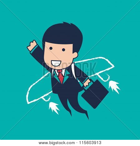 Businessman Flying