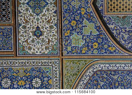 Islamic Mosaic In Jameh Mosque Of Isfahan, Isfahan,iran
