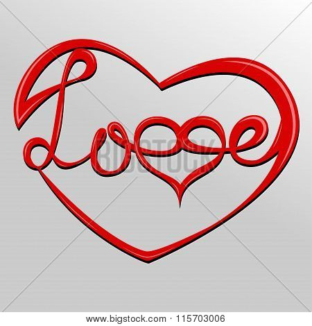 heart lettering Love