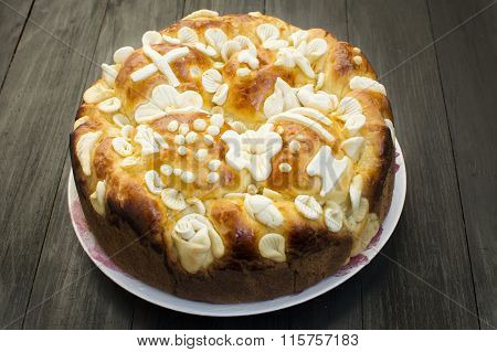 Slava Cake On A Black Table