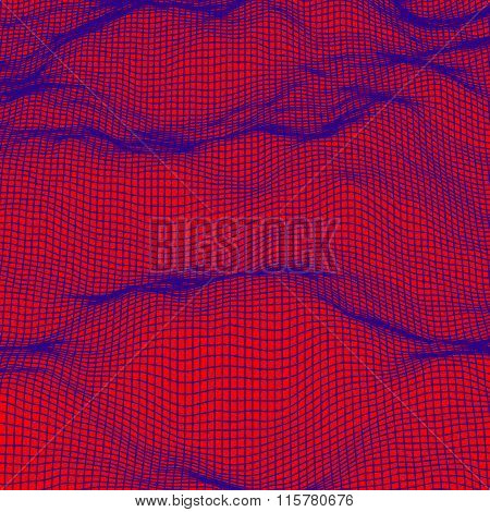 Red Abstract Polygonal Background