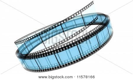 Segment farvefilm rullet op