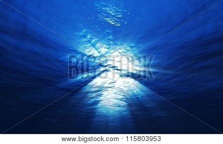 Light Underwater At A Depth